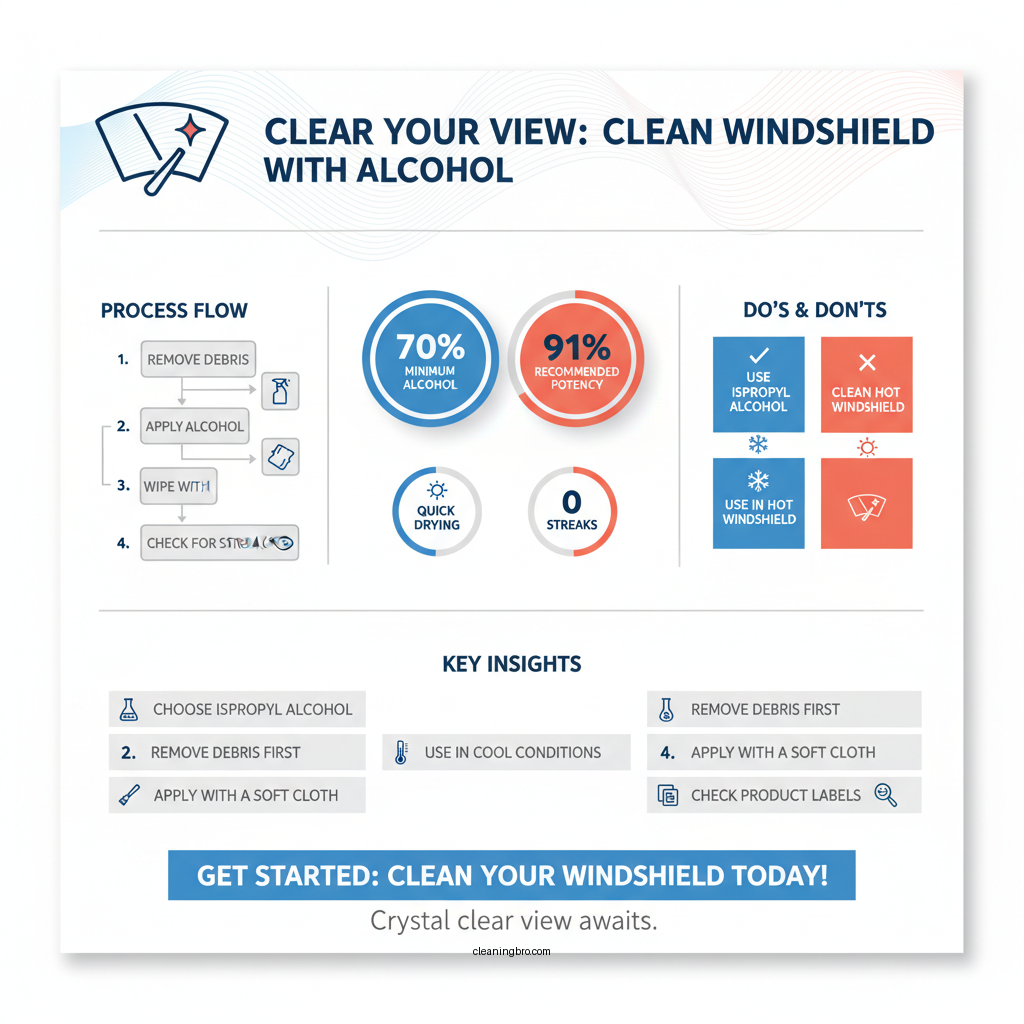 how to clean windshield with alcohol - Data Infographic and Statistics