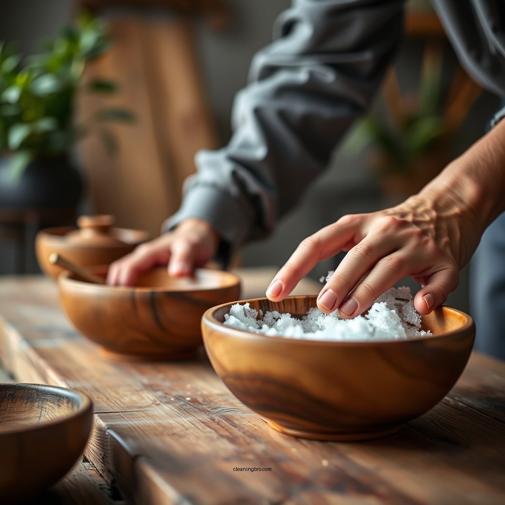 Step-by-Step Cleaning Process - how to clean wood bowls