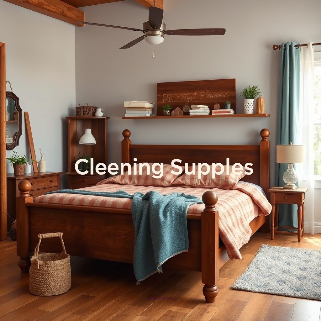 Gather Your Cleaning Supplies - how to clean wooden bed frame