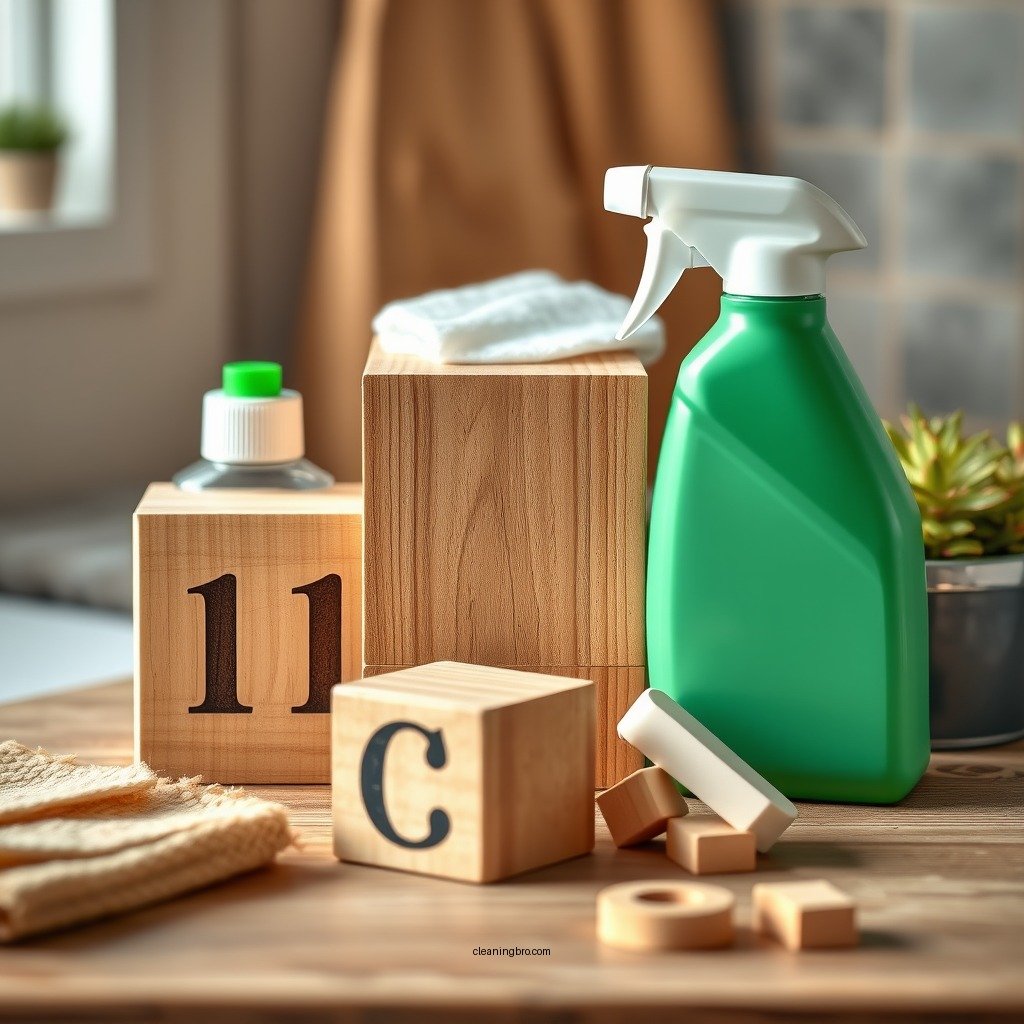 Basic Cleaning Supplies - how to clean wooden blocks