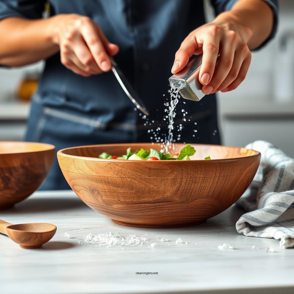 Step-by-Step Cleaning Process - how to clean wooden salad bowls