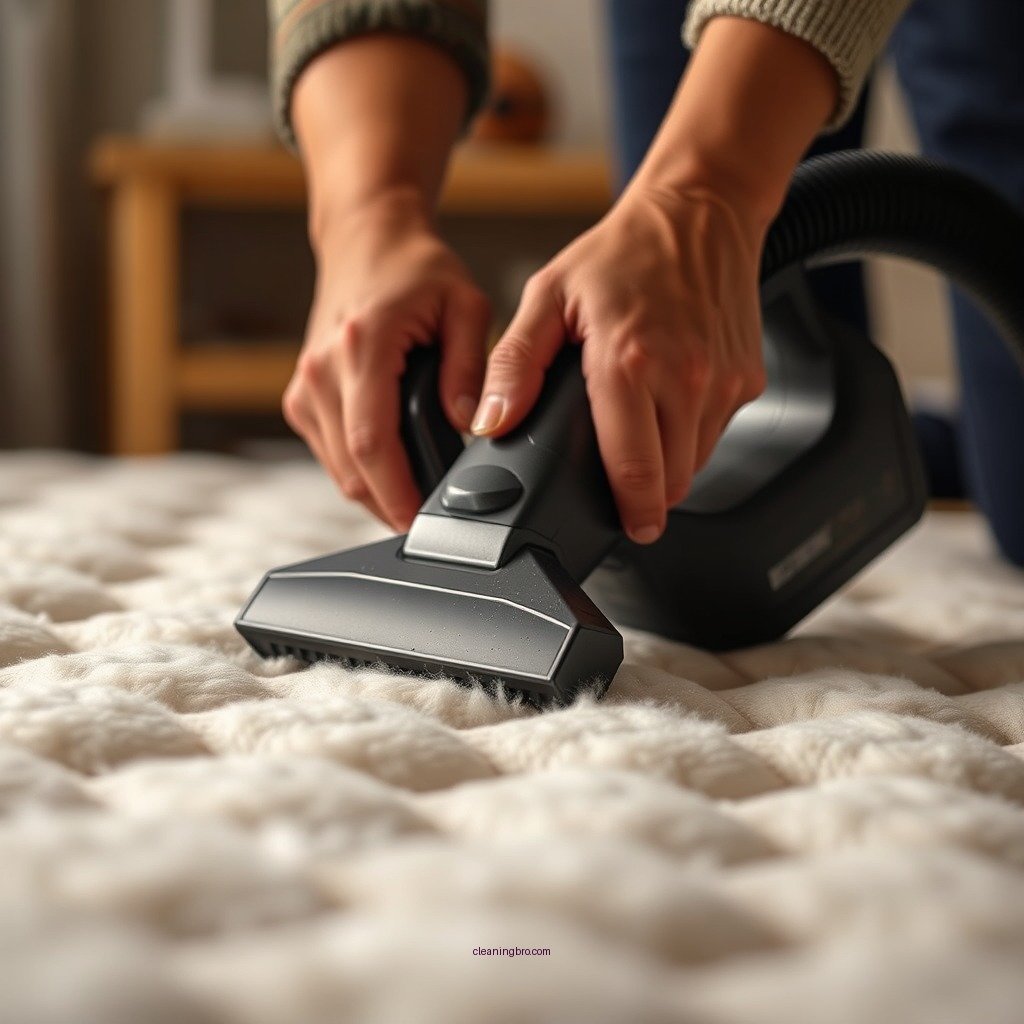 Vacuuming the Topper - how to clean wool mattress topper