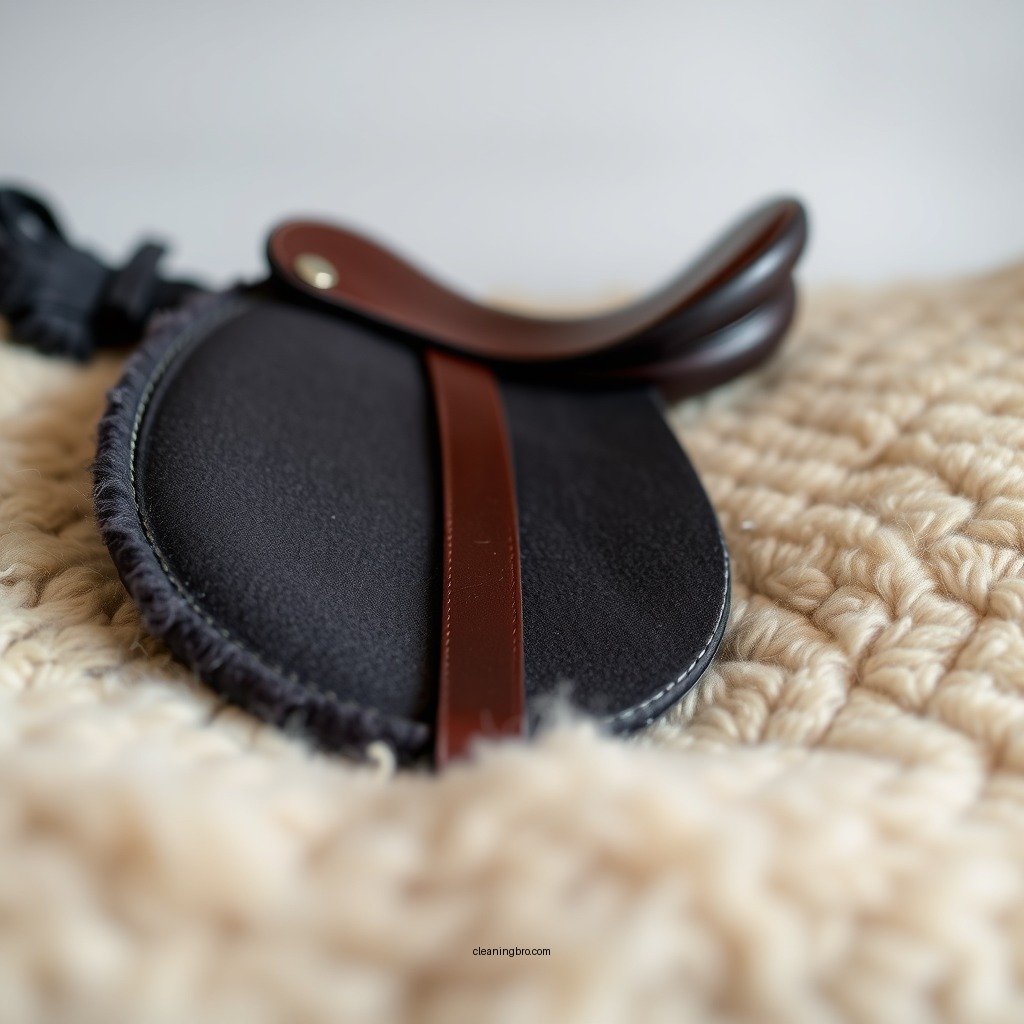 Preparing the Saddle Pad for Cleaning - how to clean wool saddle pad