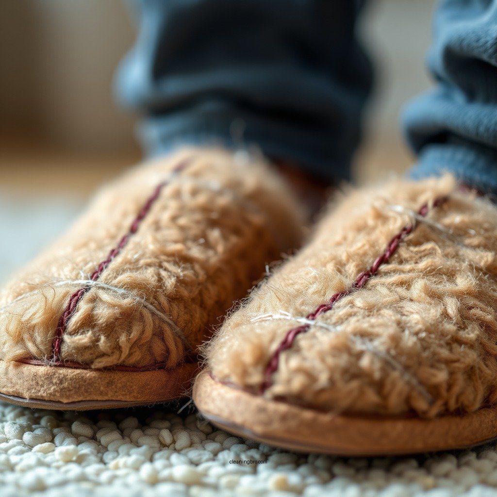 Brushing Off Dirt and Debris - how to clean wool slippers