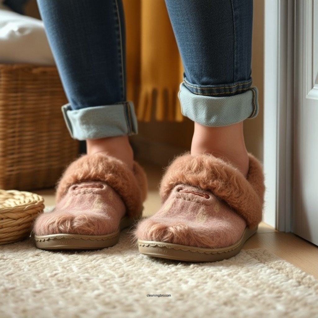 Preparing for Cleaning - how to clean wool slippers