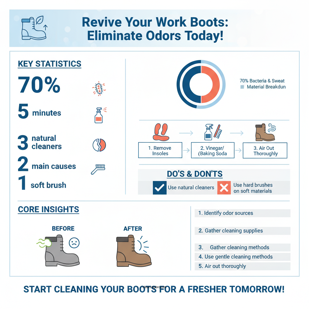 how to clean work boots smell - Data Infographic and Statistics