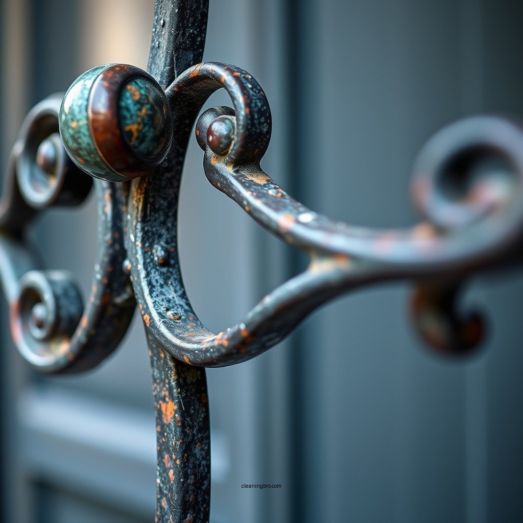 Cleaning the Wrought Iron Surface - how to clean wrought iron door