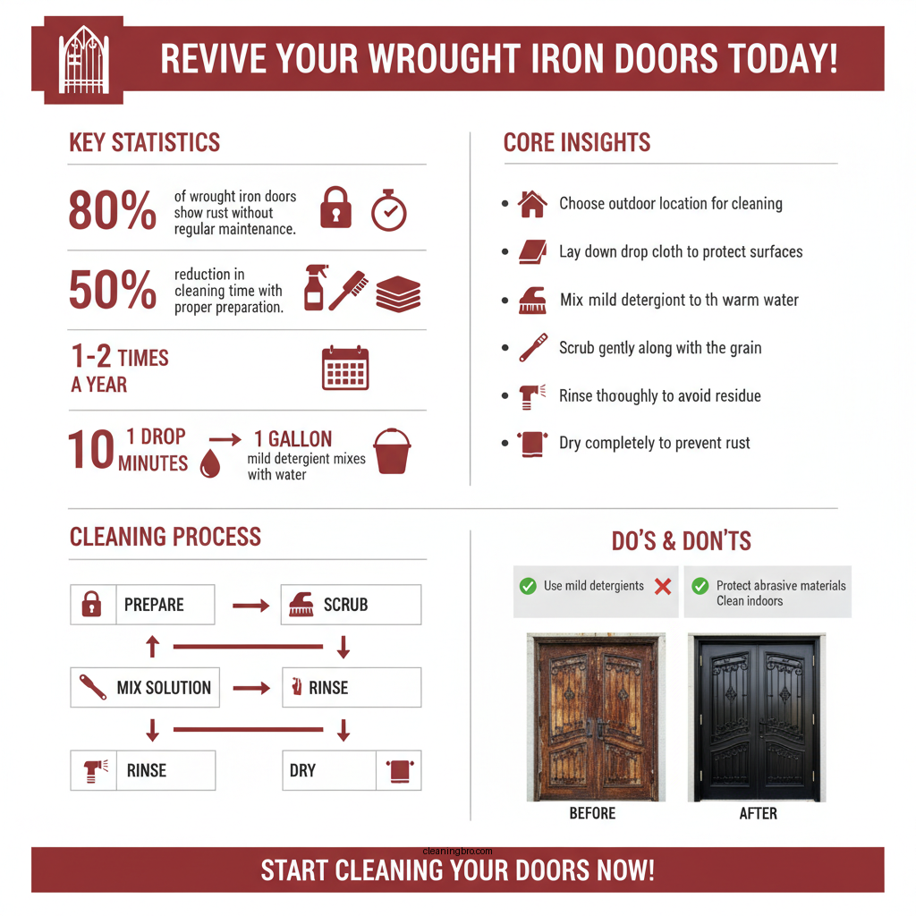 how to clean wrought iron doors - Data Infographic and Statistics