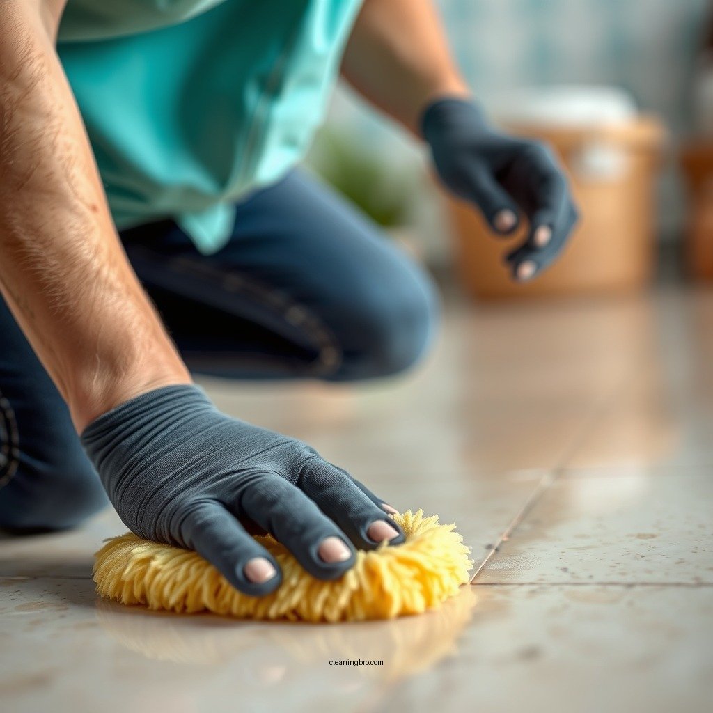 Step-by-Step Cleaning Process - how to clean yellow linoleum