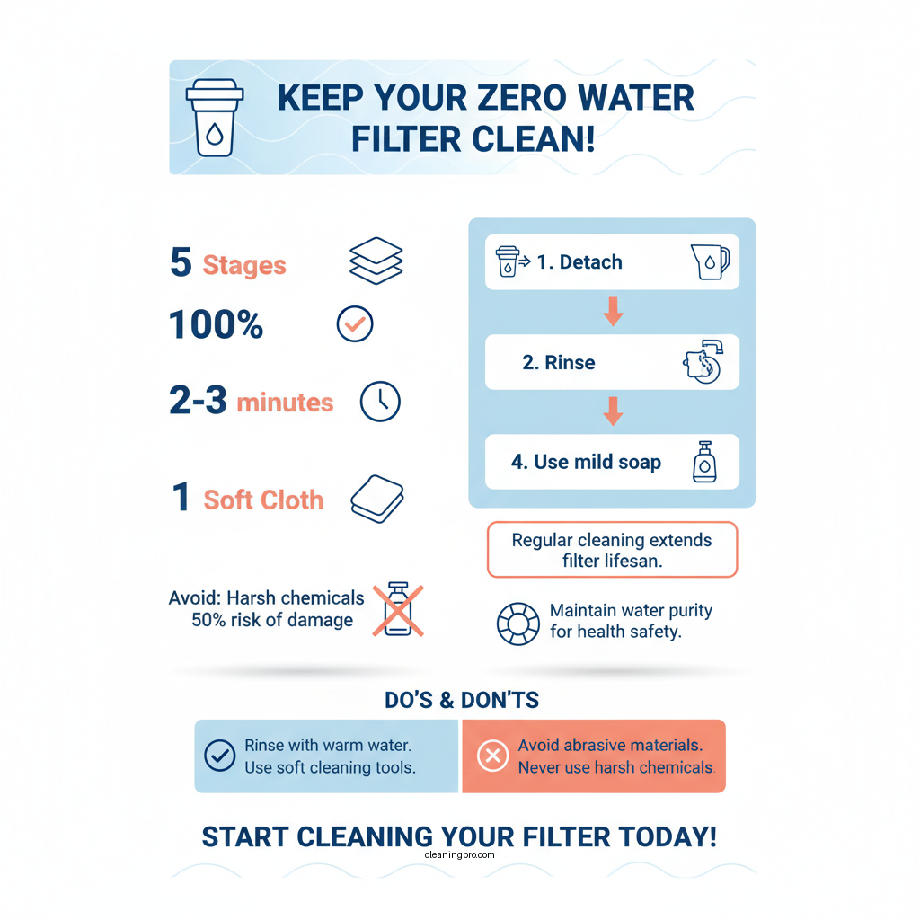 how to clean zero water filter - Data Infographic and Statistics