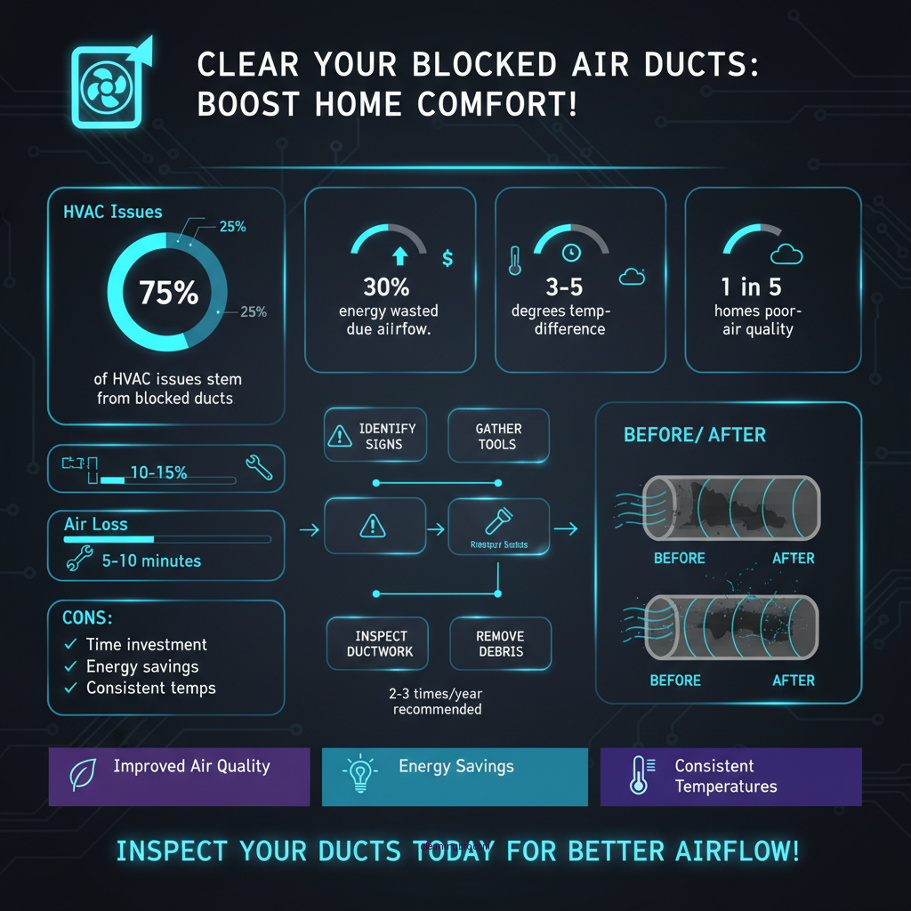 how to clear a blocked air duct - Data Infographic and Statistics