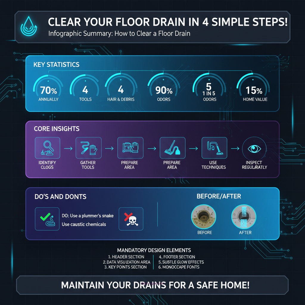 how to clear a floor drain - Data Infographic and Statistics