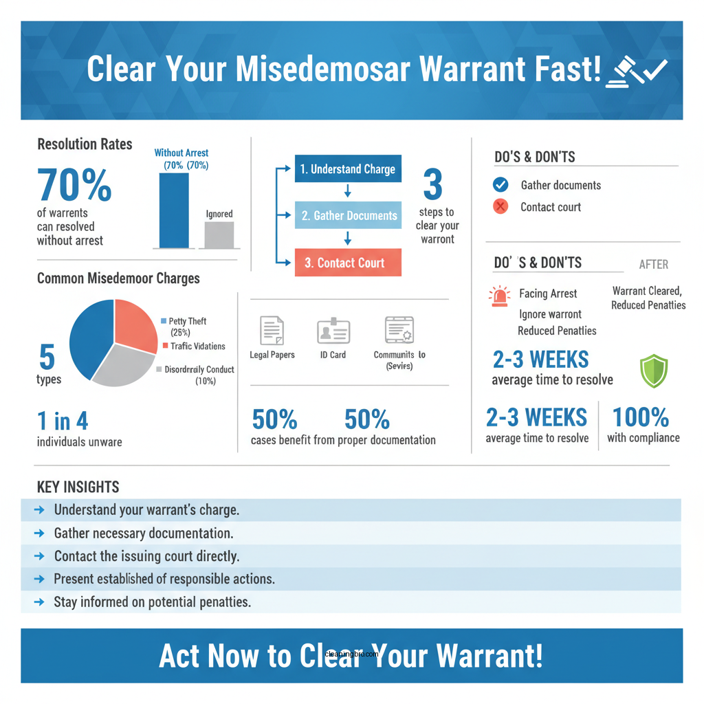 how to clear a misdemeanor warrant - Data Infographic and Statistics