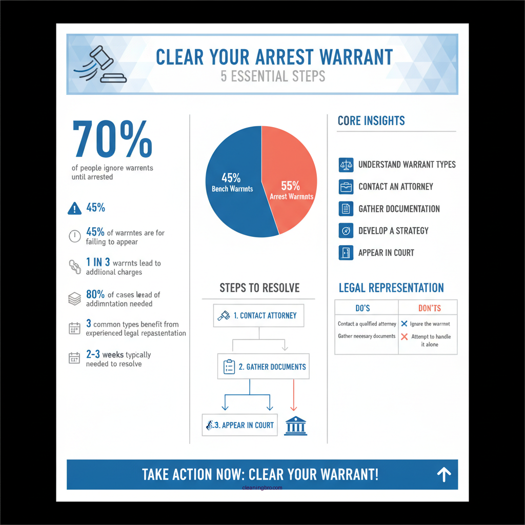 how to clear an arrest warrant - Data Infographic and Statistics