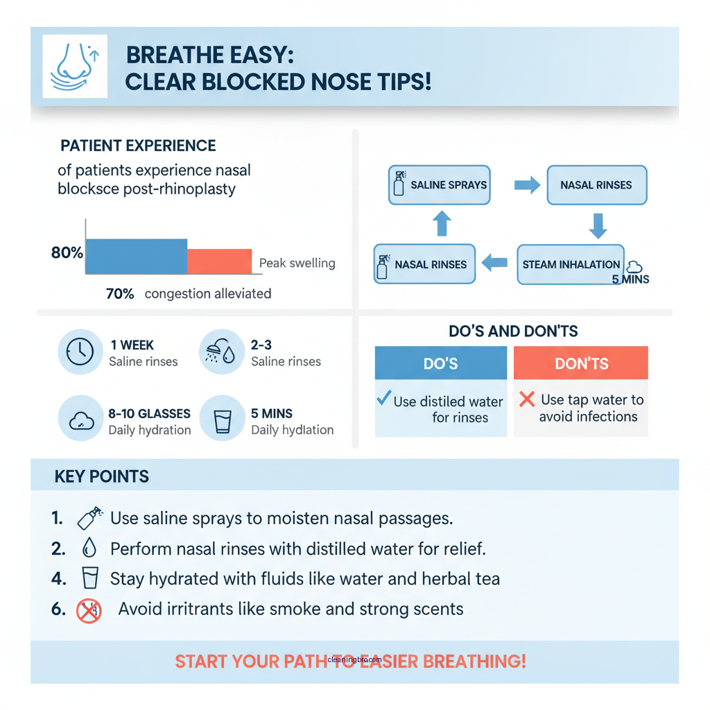 how to clear blocked nose after rhinoplasty - Data Infographic and Statistics