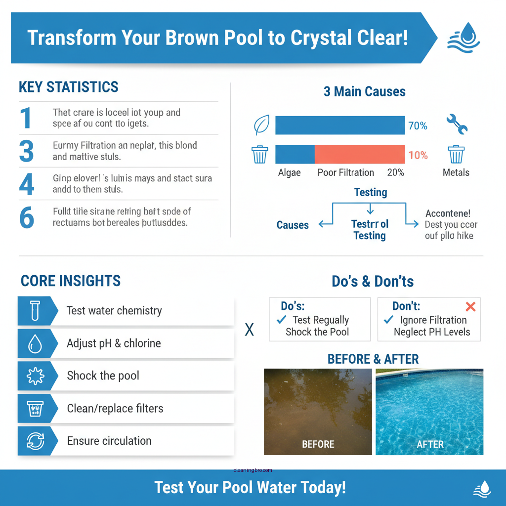 how to clear brown pool water - Data Infographic and Statistics