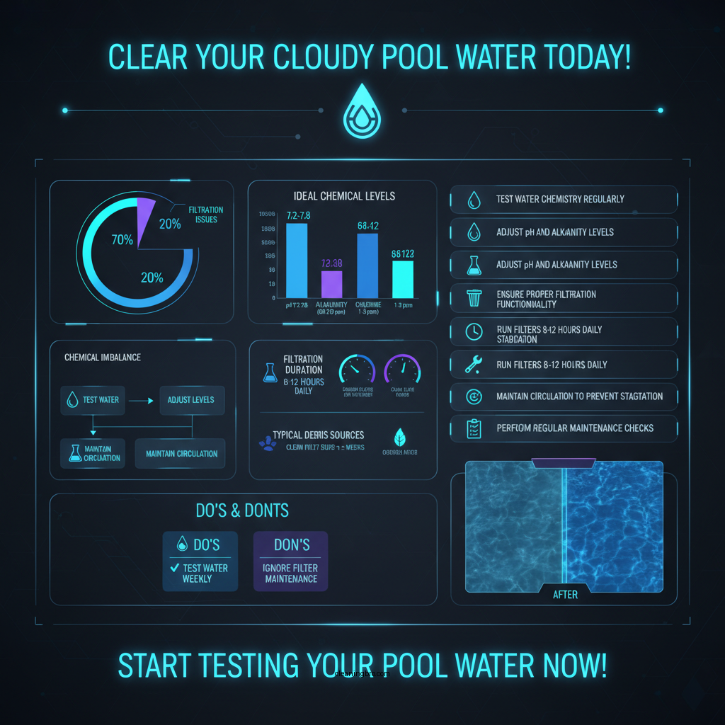how to clear cloudy water in swimming pool - Data Infographic and Statistics