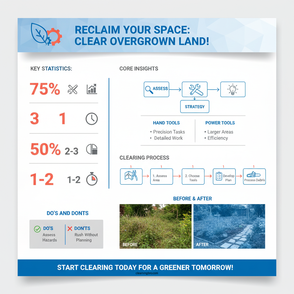 how to clear overgrown land - Data Infographic and Statistics