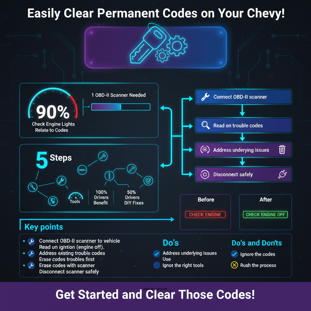 how to clear permanent codes chevy - Data Infographic and Statistics