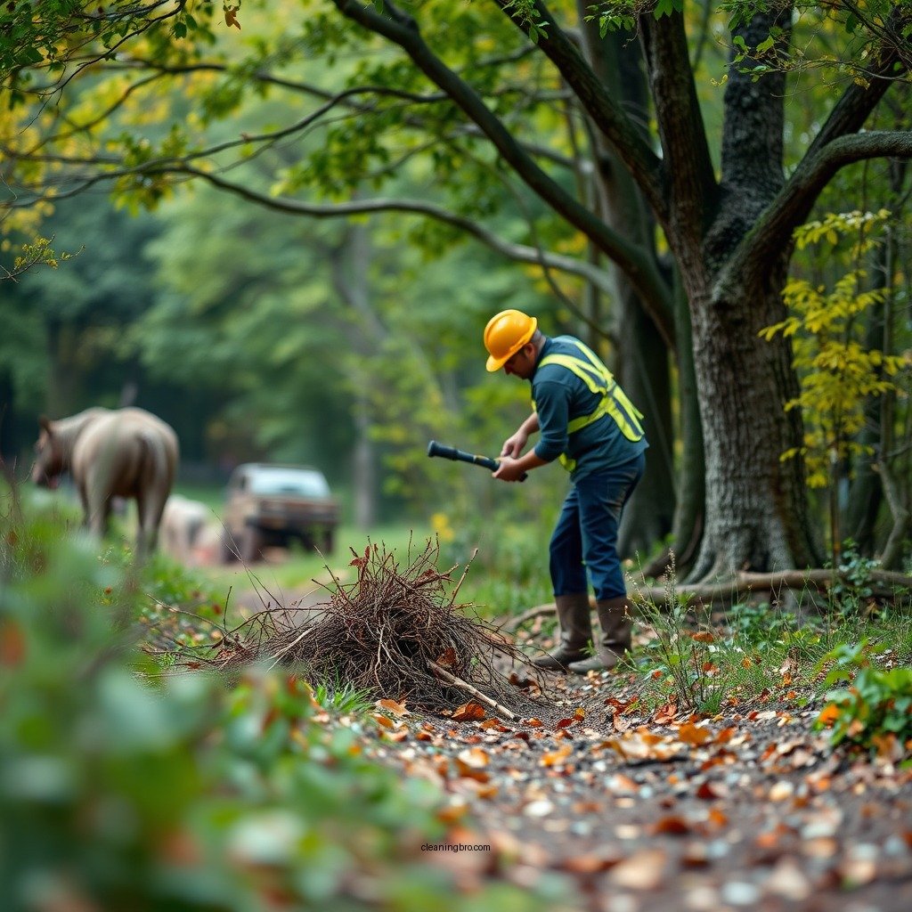 Assessing the Area - how to clear small trees and brush