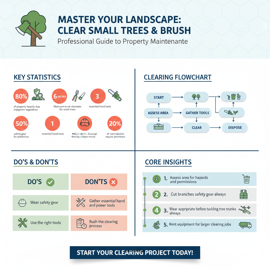 how to clear small trees and brush - Data Infographic and Statistics