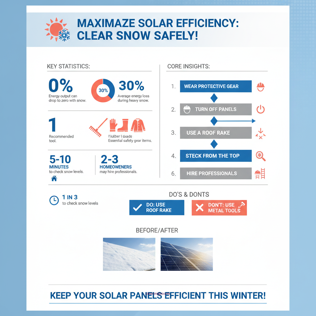 how to clear snow from solar panels - Data Infographic and Statistics