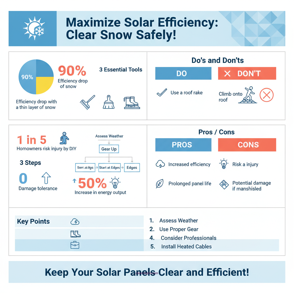how to clear snow off solar panels - Data Infographic and Statistics