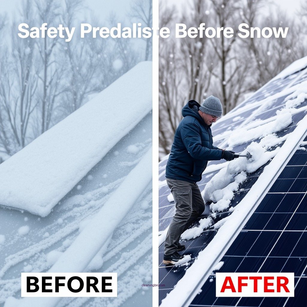 Safety Precautions Before Clearing Snow - how to clear snow off solar panels
