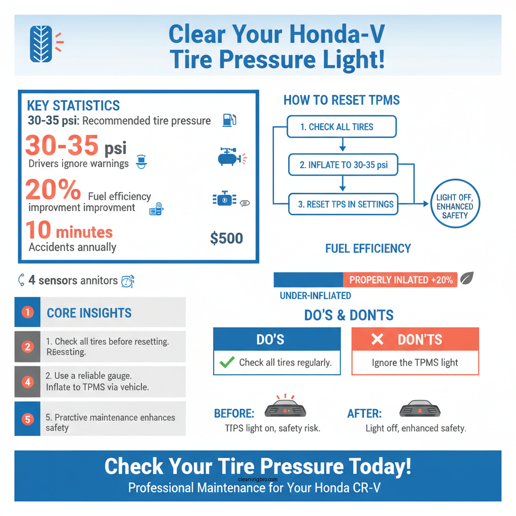 how to clear tire pressure light on honda crv - Data Infographic and Statistics