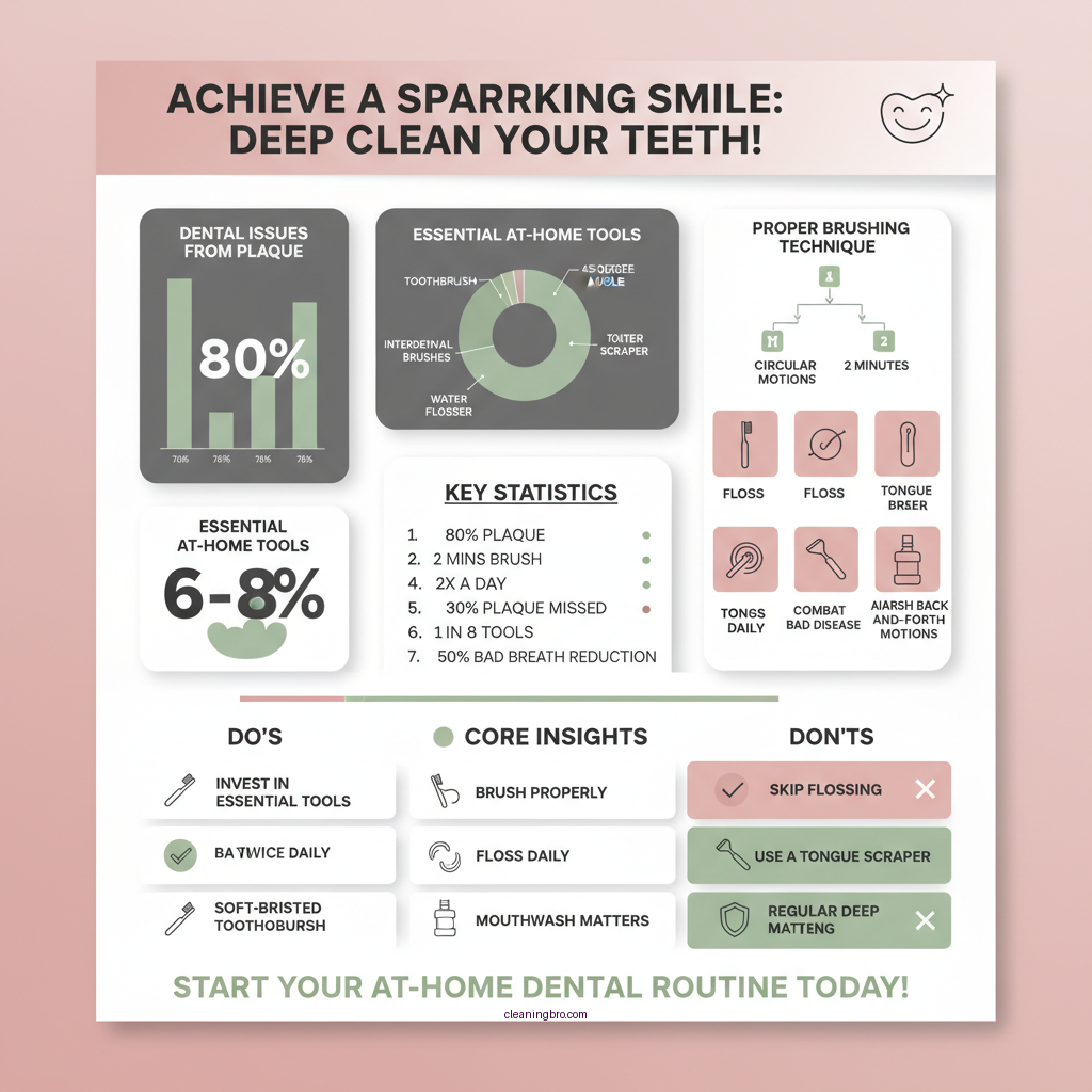 how to deep clean teeth at home - Data Infographic and Statistics