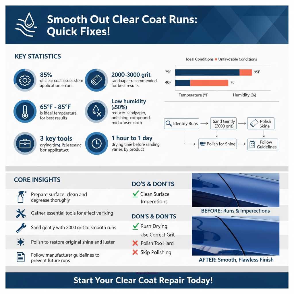 how to fix runs in clear coat - Data Infographic and Statistics