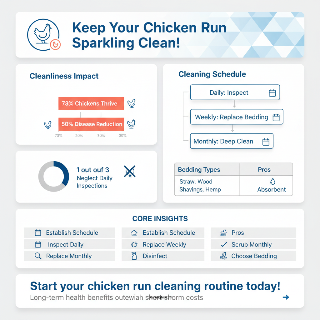 how to keep a chicken run clean - Data Infographic and Statistics