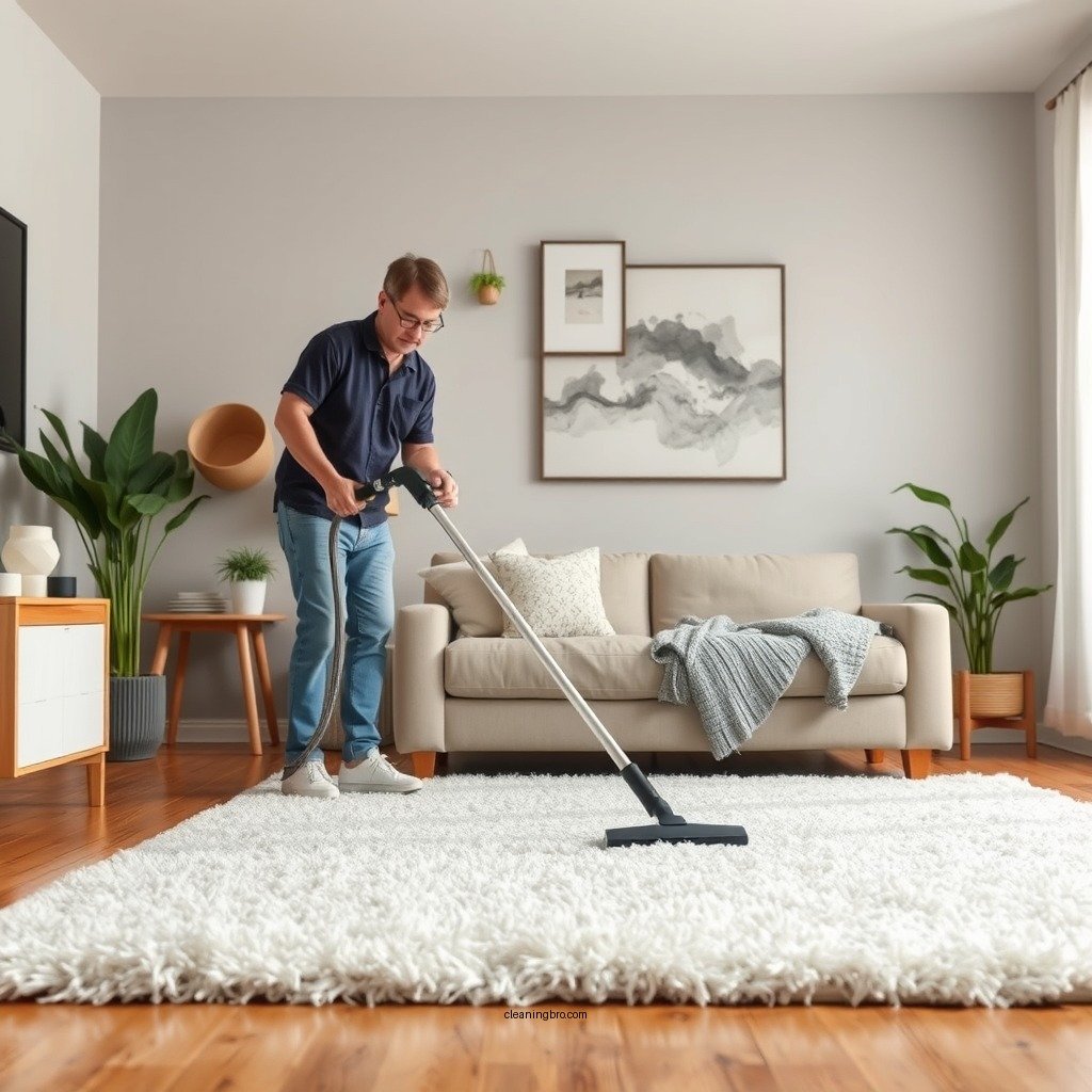 Regular Vacuuming Techniques - how to keep a white rug clean