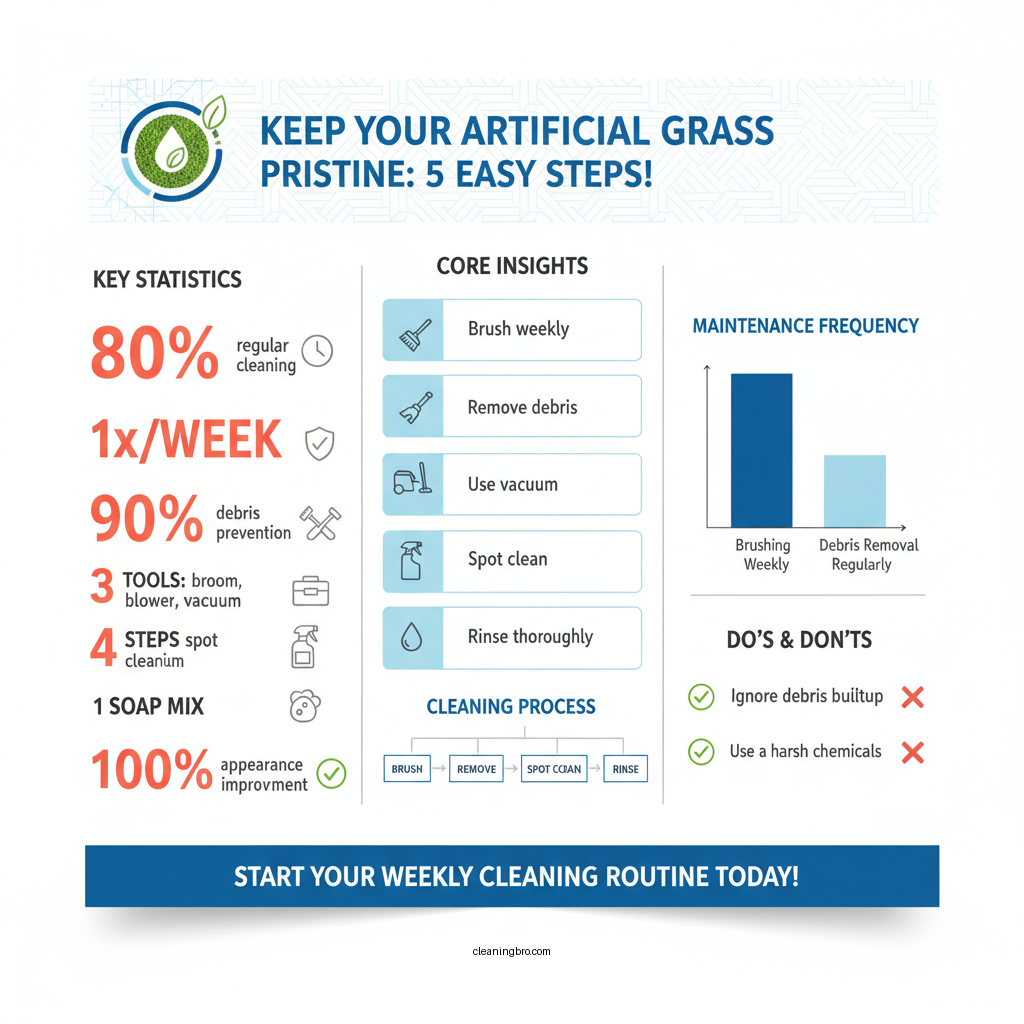 how to keep artificial grass clean - Data Infographic and Statistics