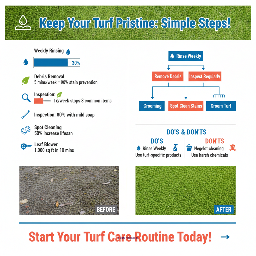 how to keep artificial turf clean - Data Infographic and Statistics