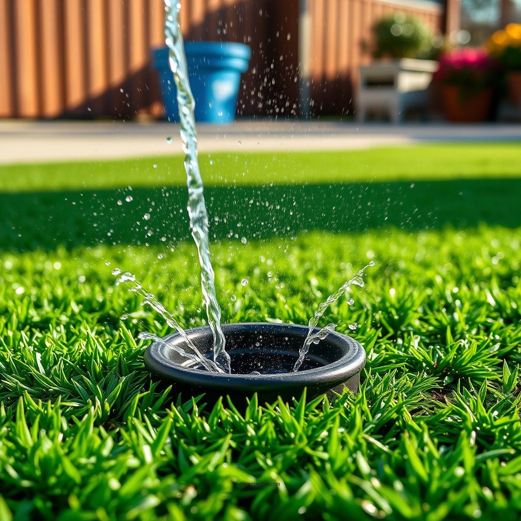 Regular Rinsing - how to keep artificial turf clean