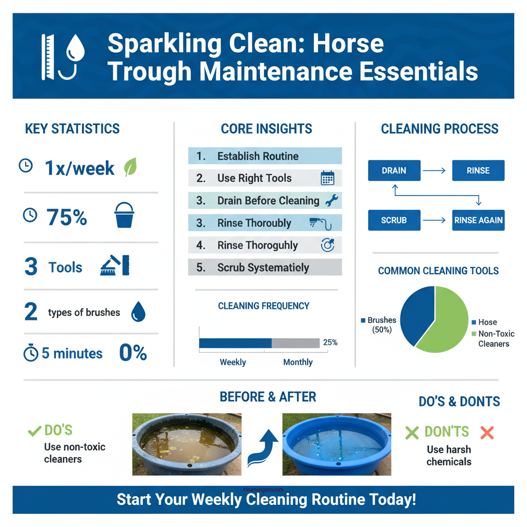 how to keep horse trough clean - Data Infographic and Statistics
