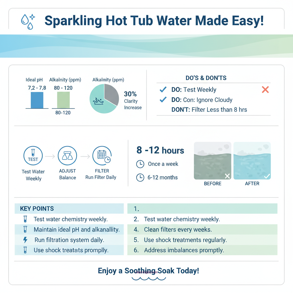 how to keep hot tub water clear - Data Infographic and Statistics