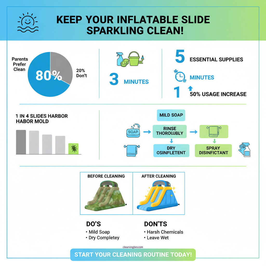 how to keep inflatable water slide clean - Data Infographic and Statistics