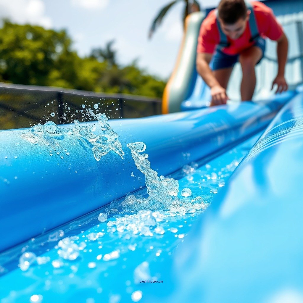 Step-by-Step Cleaning Process - how to keep inflatable water slide clean