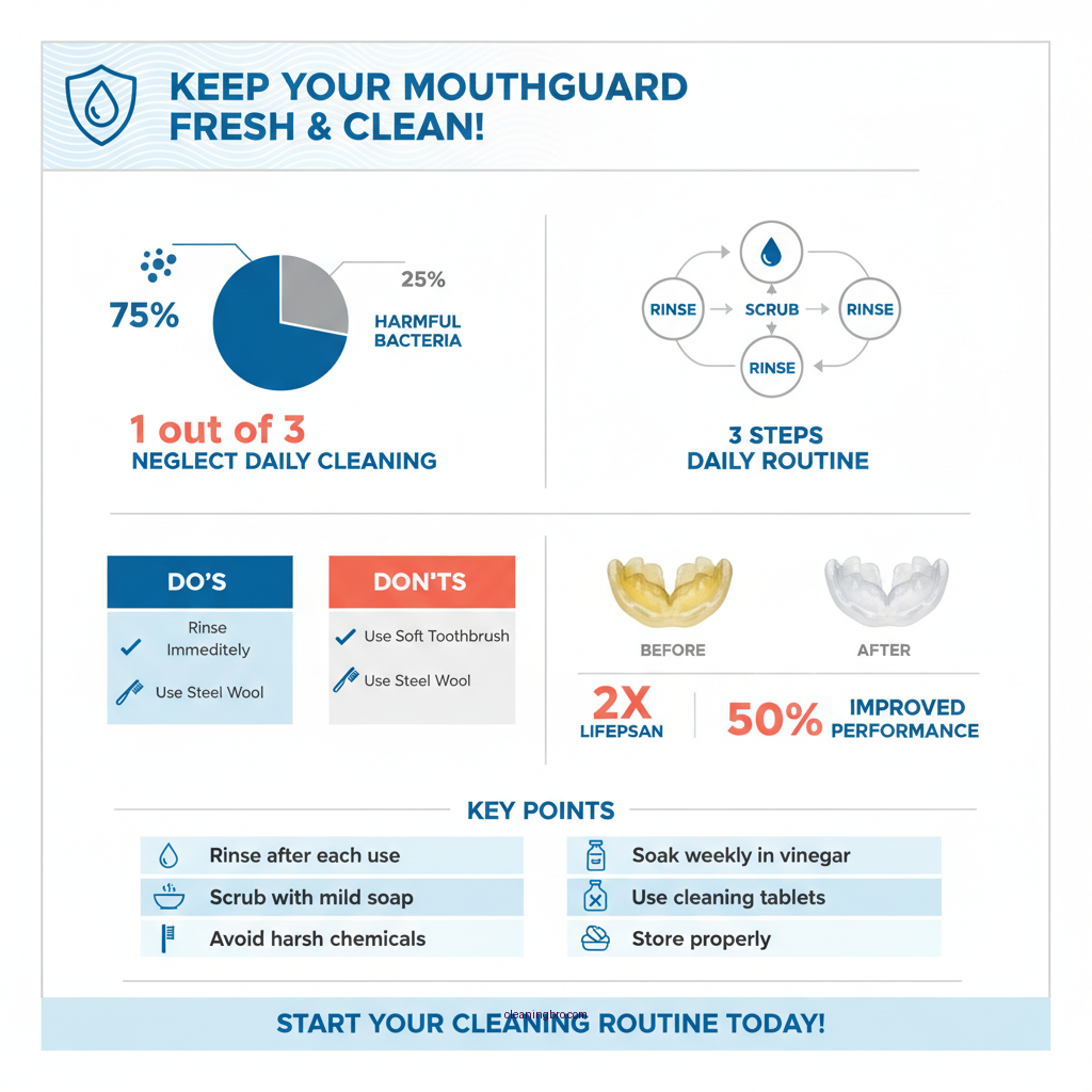 how to keep mouthguard clean - Data Infographic and Statistics