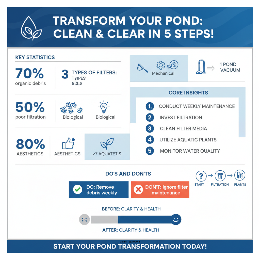 how to keep pond clean - Data Infographic and Statistics