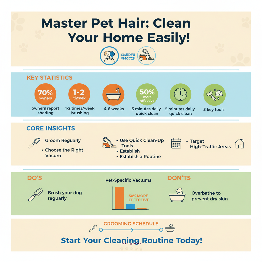 how to keep your house clean with a shedding dog - Data Infographic and Statistics