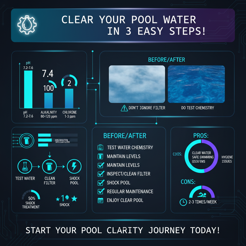 how to make cloudy pool water clear - Data Infographic and Statistics