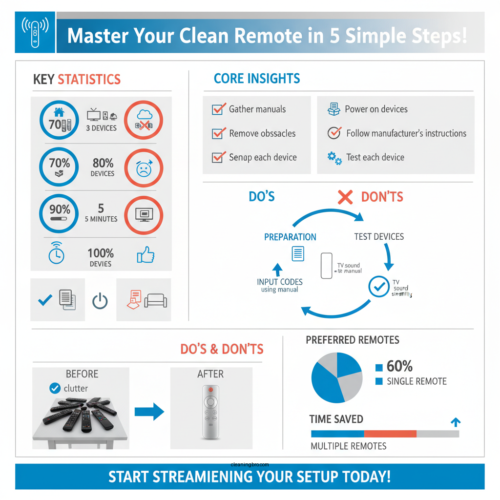 how to program clean remote - Data Infographic and Statistics