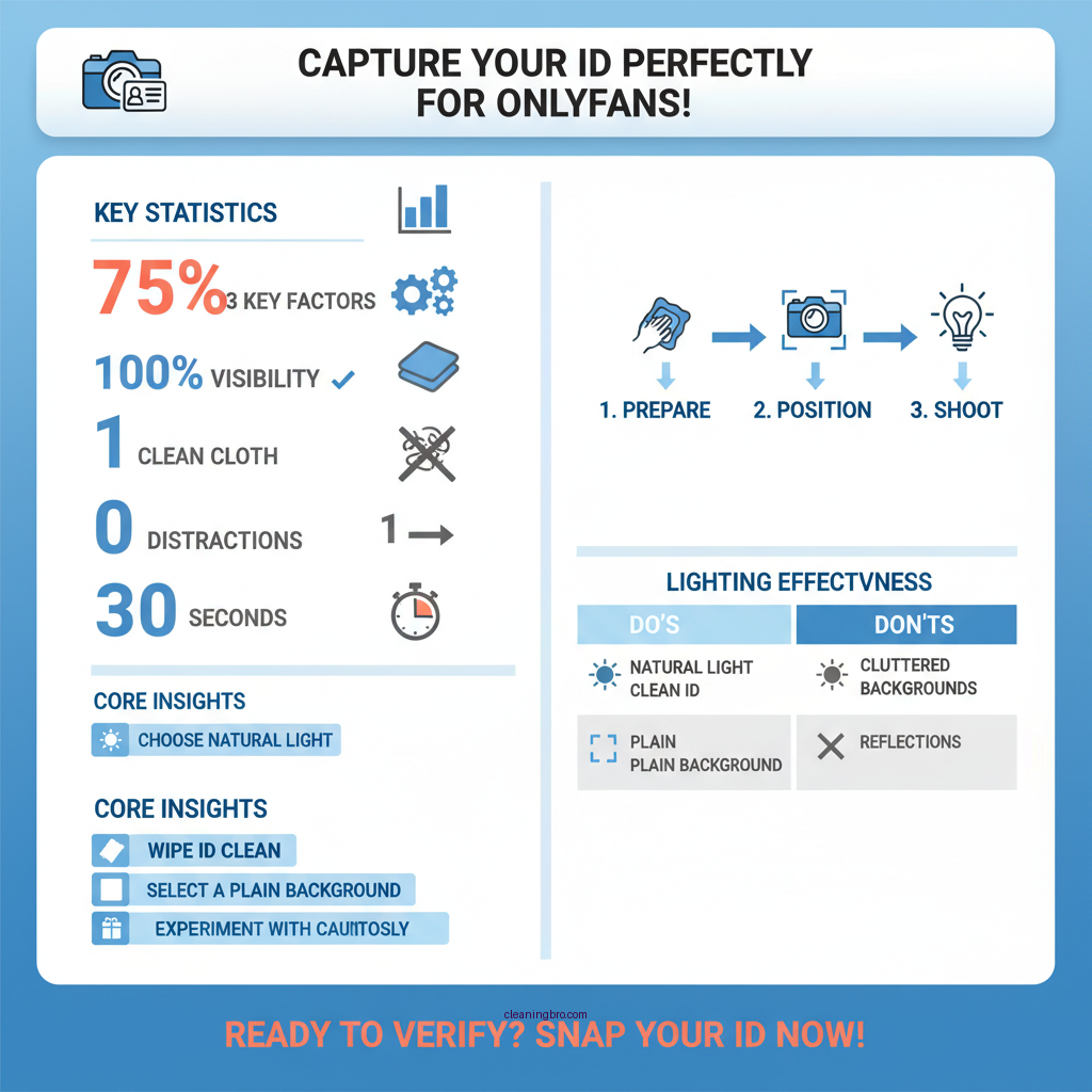 how to take a clear pucture with id for onlyfans - Data Infographic and Statistics
