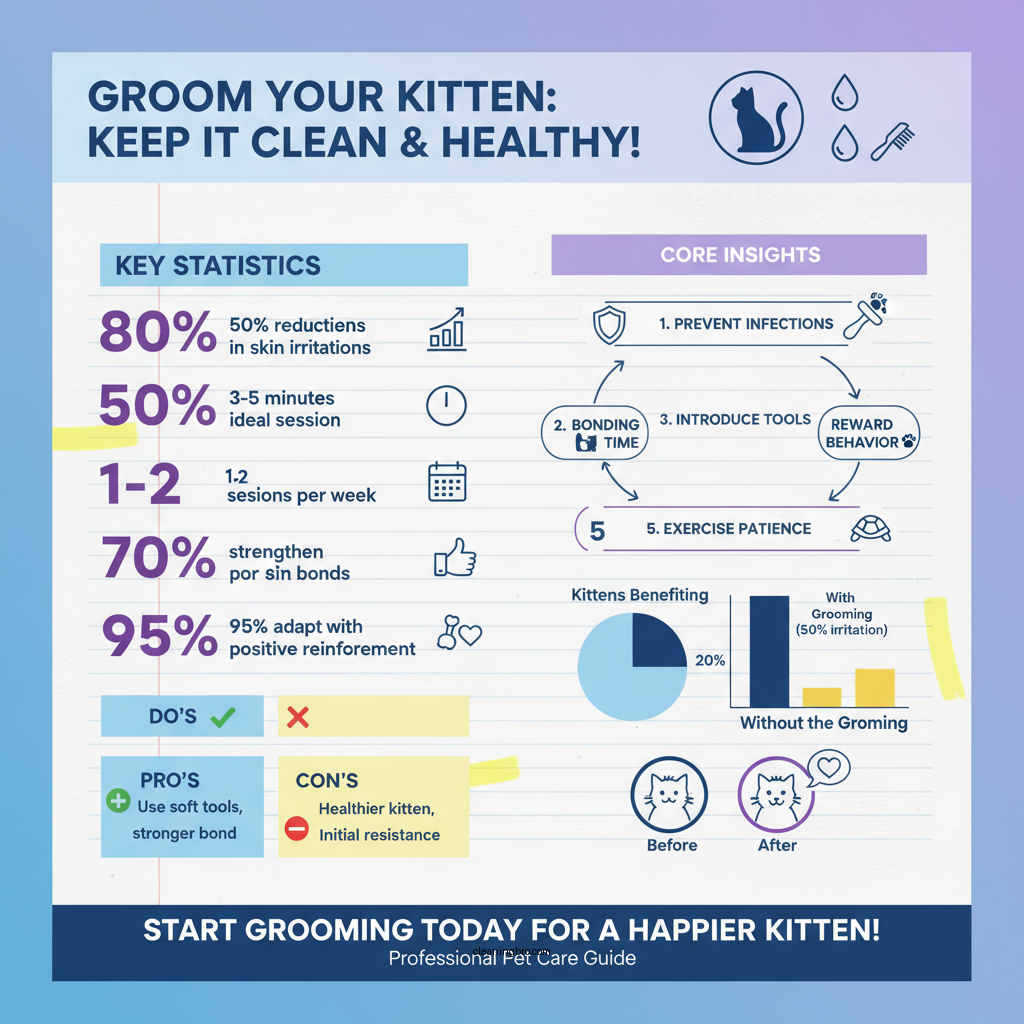 how to teach a kitten to clean its bum - Data Infographic and Statistics