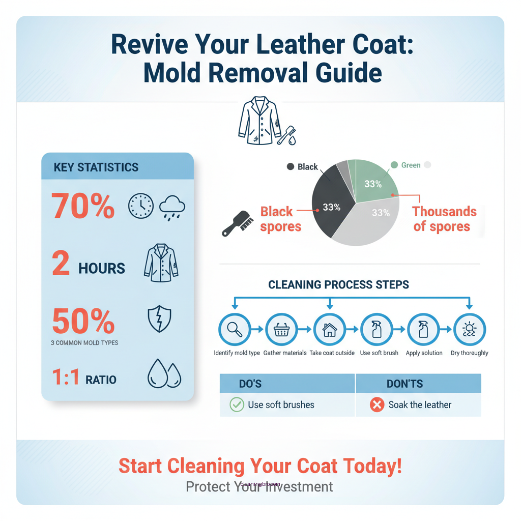 mold on leather coat how to clean - Data Infographic and Statistics