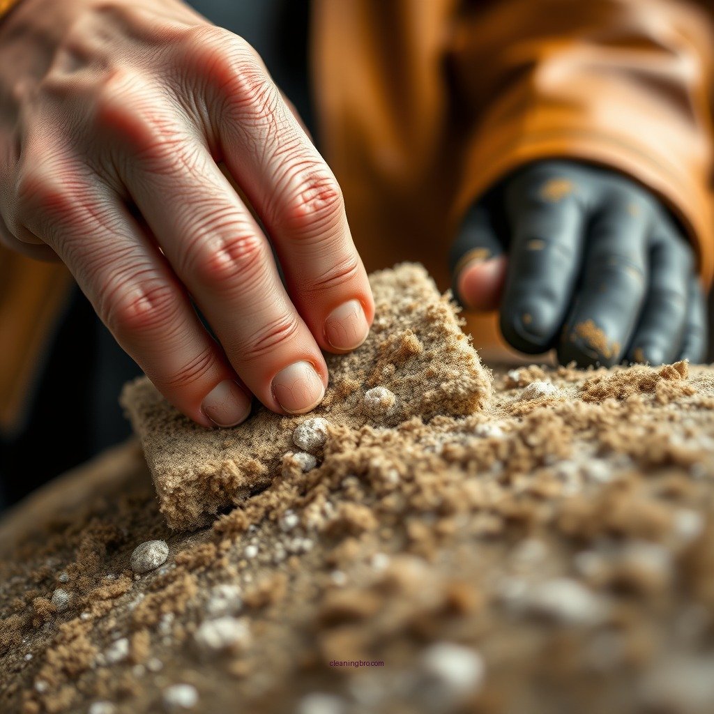 Step-by-Step Cleaning Process - mold on leather coat how to clean