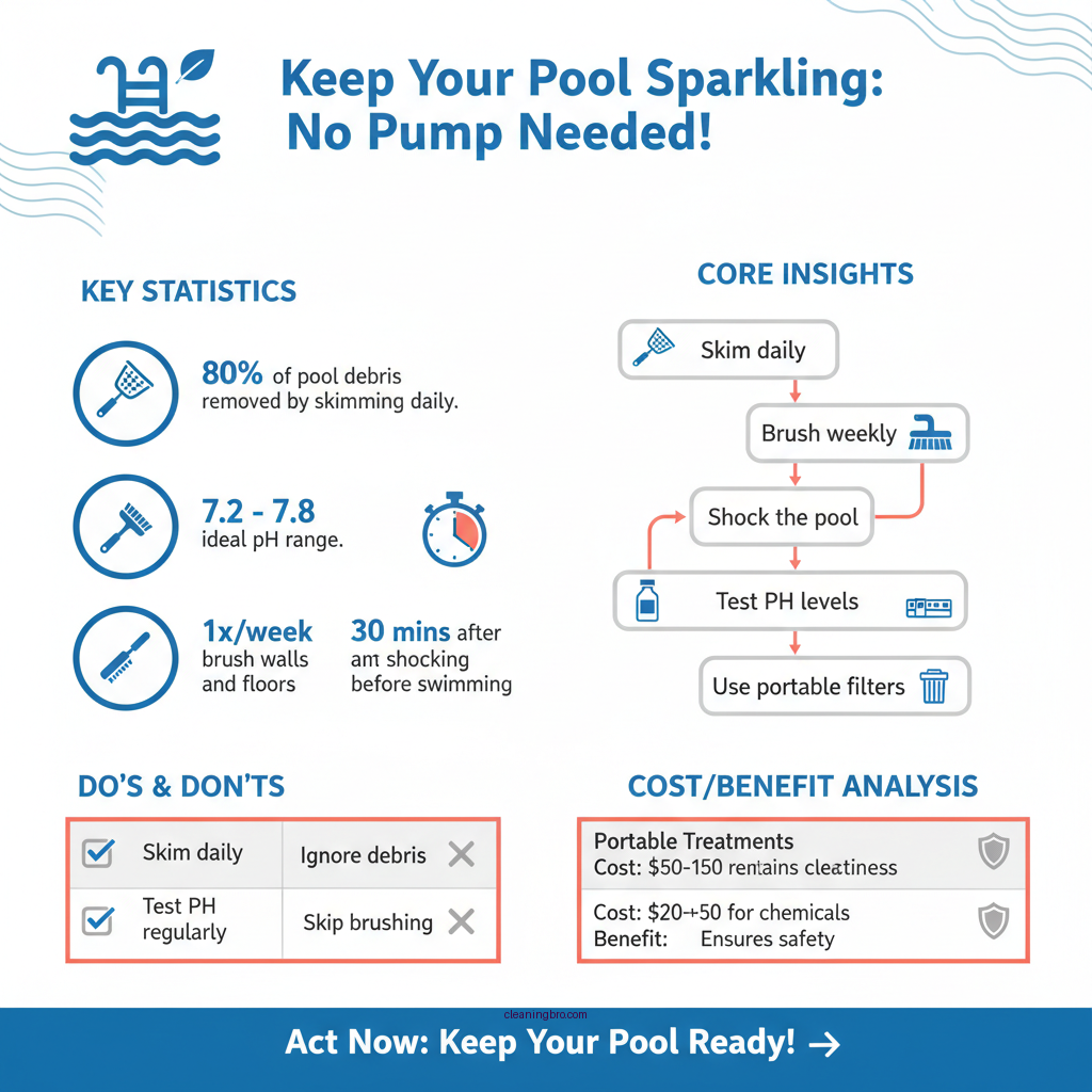 pool pump broken how to keep water clean - Data Infographic and Statistics